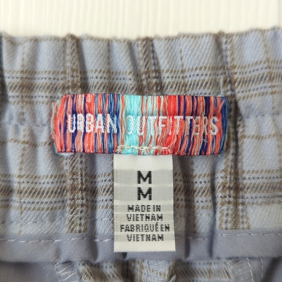 Urban Outfitters Kennedy Preppy Plaid Pleated High Waisted Menswear Shorts M - Picture 4 of 12